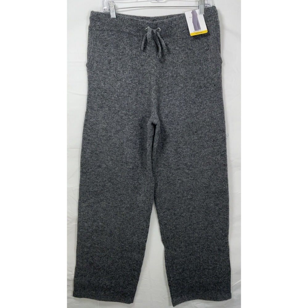 NWT Women's DKNY Cashmere Blend Jogger Pants - Heather Gray -‎ Medium